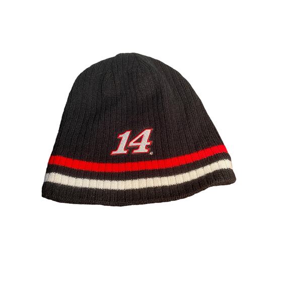 Vintage NASCAR Tony Stewart #14 Chase Authentic Black Reversible Beanie Hat - Picture 1 of 7